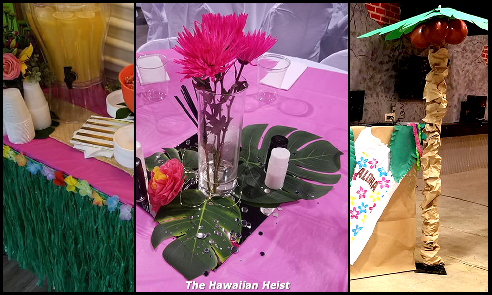 Creative Hawaiian Themed decor for table