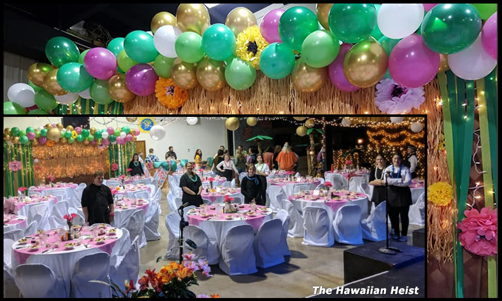 Beautiful Hawaiian Room Decoration of Gym at a church